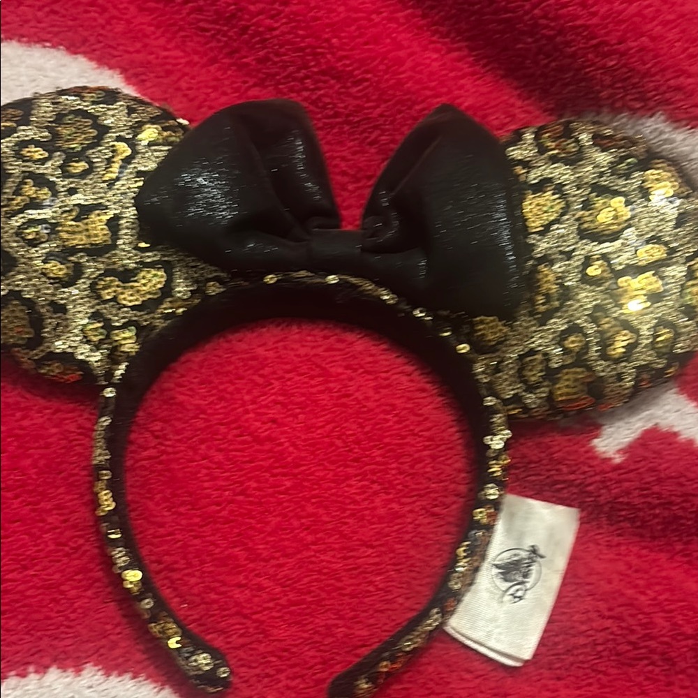 Disney Gold and Black Leopard Ears Headband